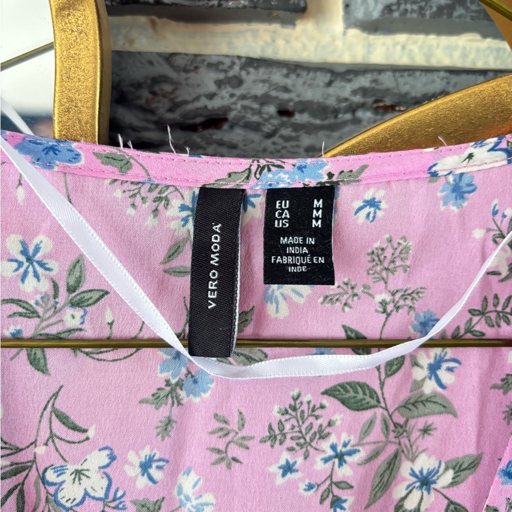 Vero Moda Pink Floral Mini Dress - Picture 6 of 7